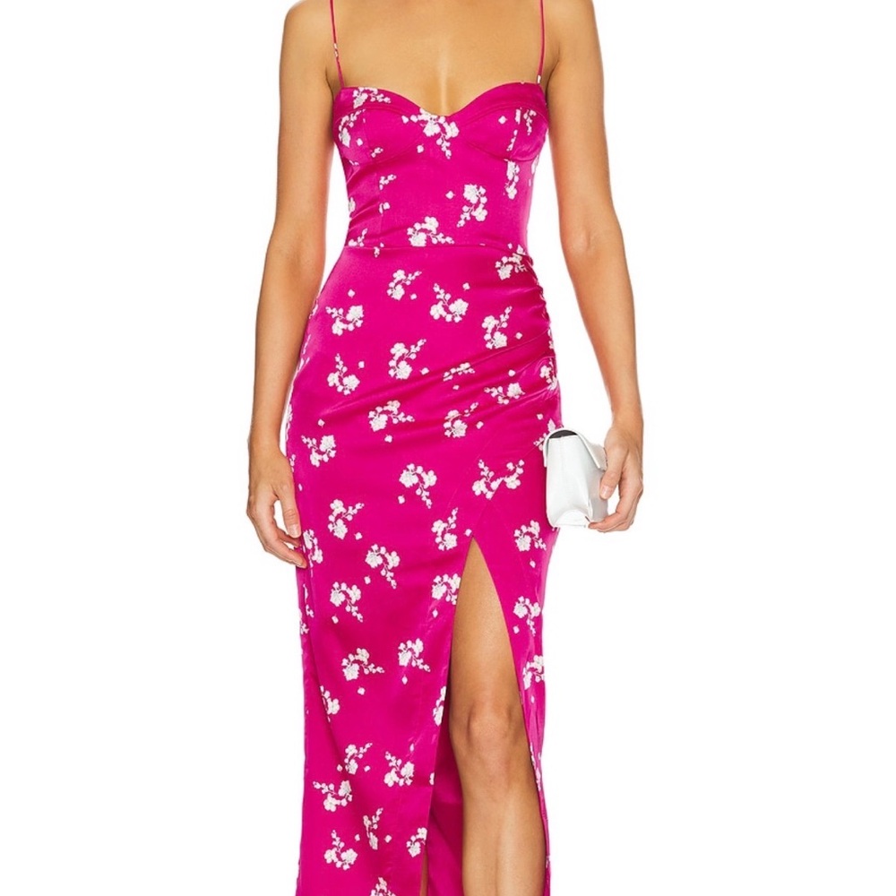 Bardot Pink Floral Maxi Dress
